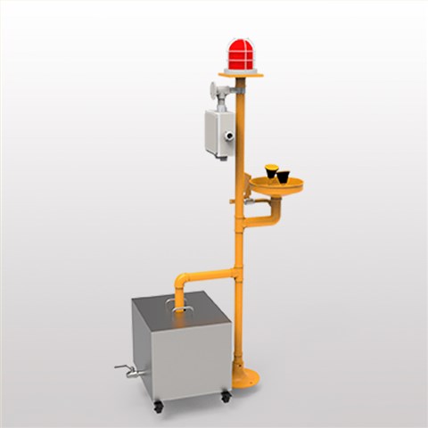 加强防腐立式ABS声光报警洗眼器BH32-1011